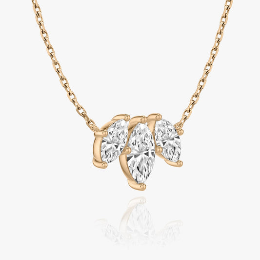 The Seraphina Three-Stone Marquise Lab-Grown Diamond Arc Pendant