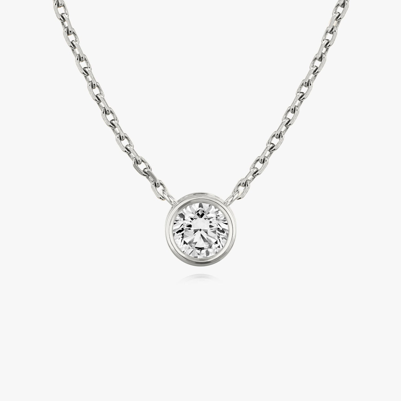 The Aria Round Cut Lab-Grown Diamond Bezel Pendant