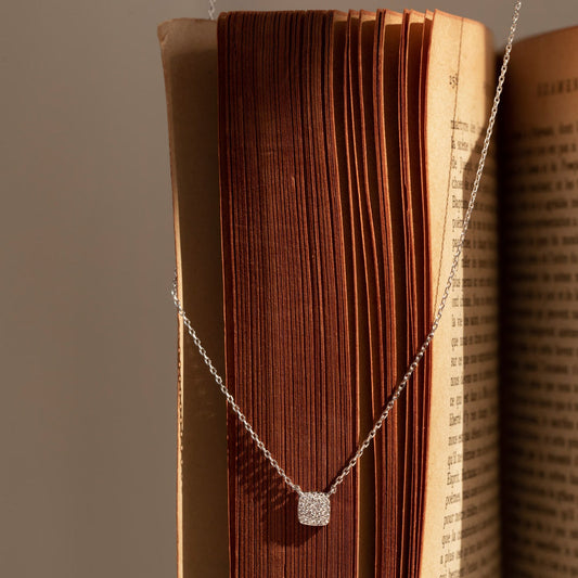 The Celine Square Pavé Lab-Grown Diamond Pendant