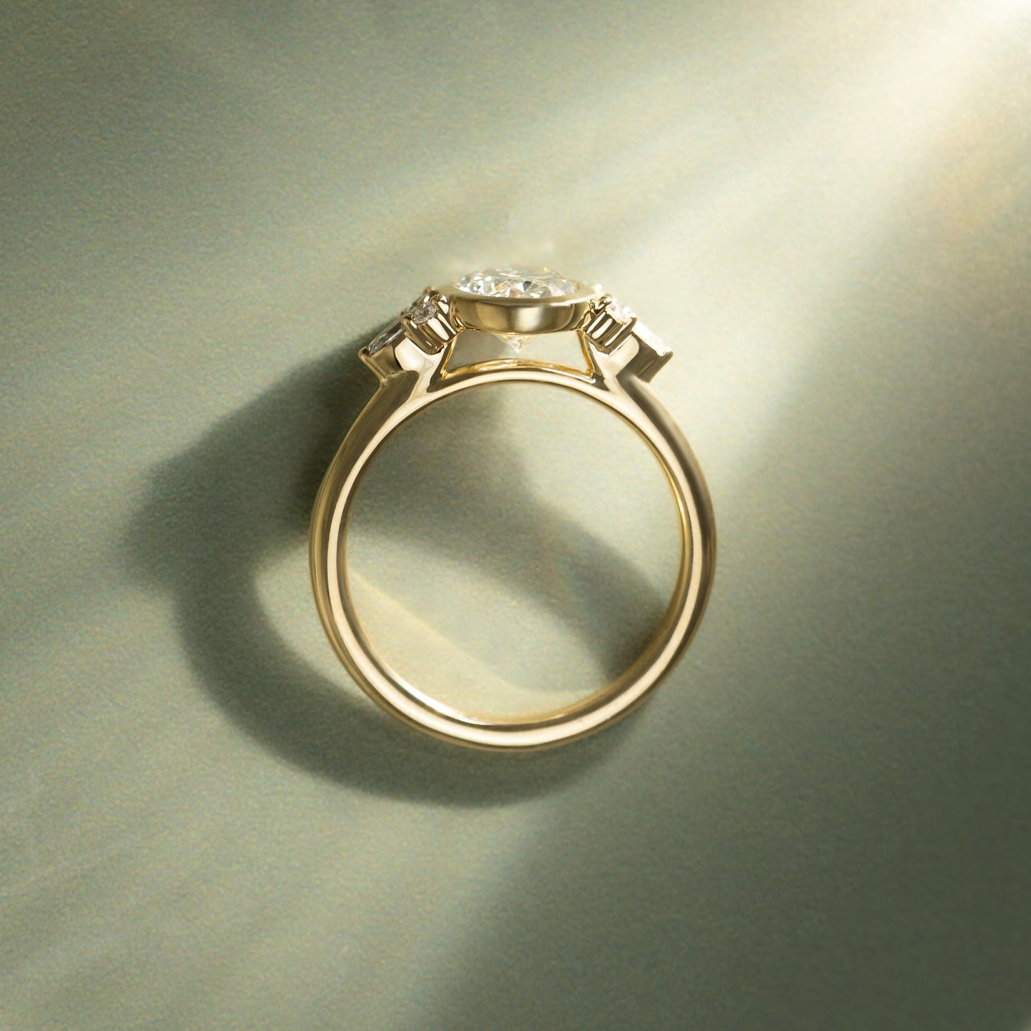Oval Lab-Grown Diamond Floral Marquise Cluster Engagement Ring