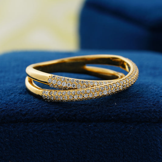 Eternal Twist Criss Cross Pavé wedding Band