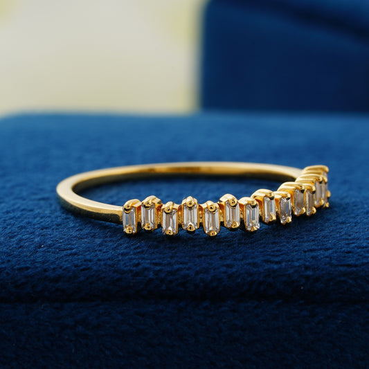 Aurora Beam Baguette Lab Grown Diamond Wedding Band