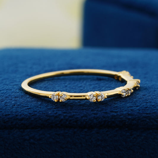 Elysia Petite Round Lab Grown Diamond Wedding Band