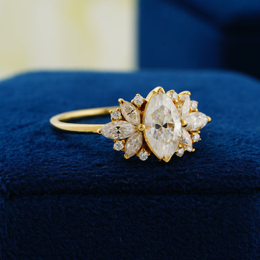 1 CT Marquise Cut Lab Grown Diamond Ring