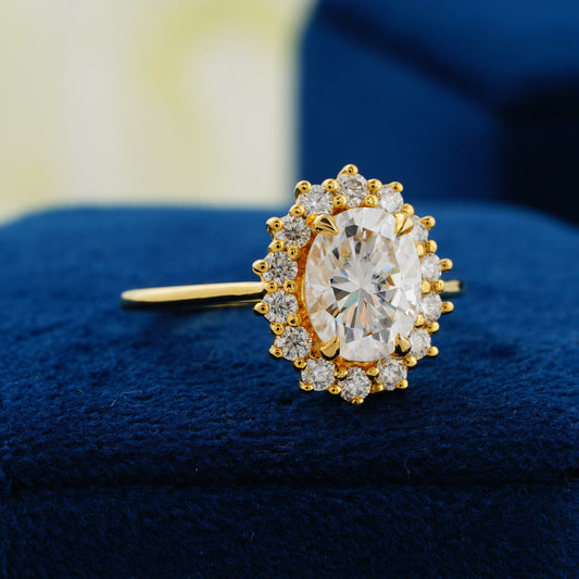 2.00 CT Oval Cut Lab Grown Diamond Engagement Ring