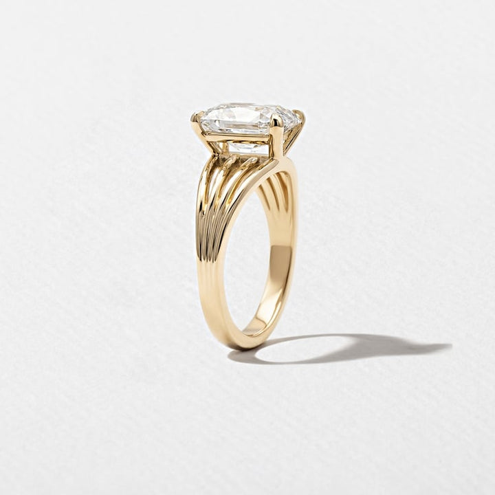 Cushion Lab Diamond Solitaire with Triple Split Band