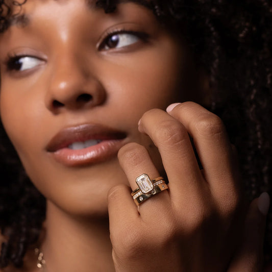 Radiant Cut Lab-Grown Diamond Bezel Solitaire Engagement Ring