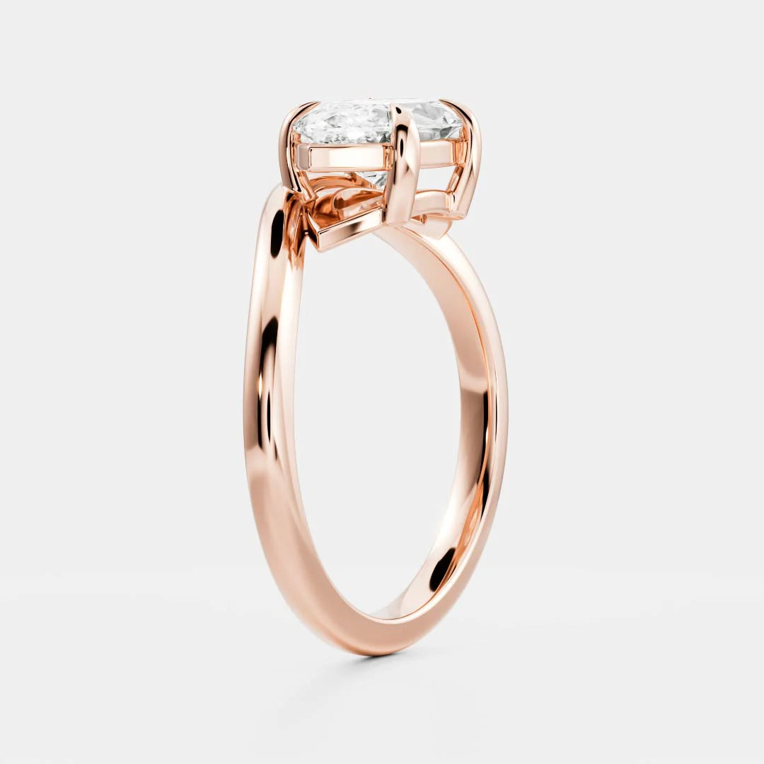 East-West Marquise Lab-Grown Diamond Solitaire Engagement Ring