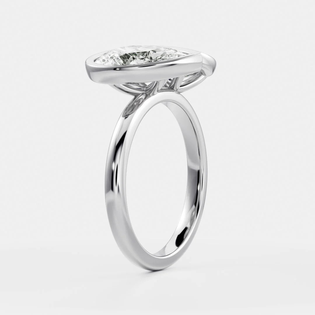 Oval & Pear Lab-Grown Diamond Bezel-Set Toi et Moi Engagement Ring