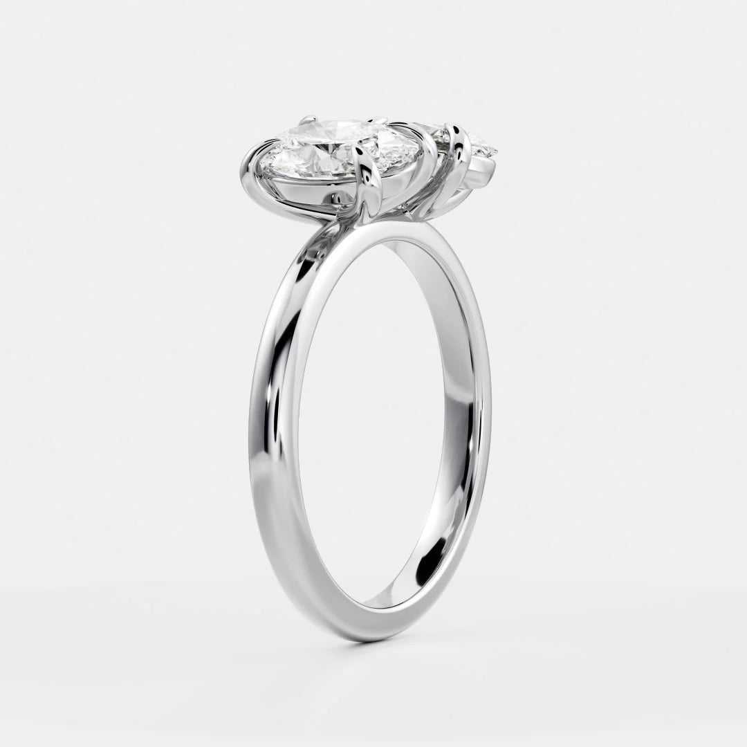 Oval & Oval Lab-Grown Diamond Toi et Moi Engagement Ring