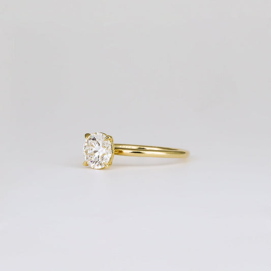 Round Lab-Grown Diamond Classic Solitaire Engagement Ring
