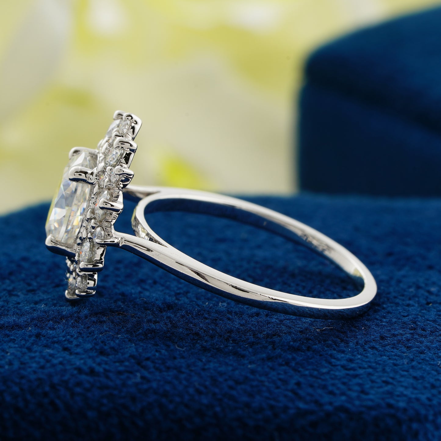 Celestial Bloom Oval Diamond Ring – Where Love Blossoms in Light