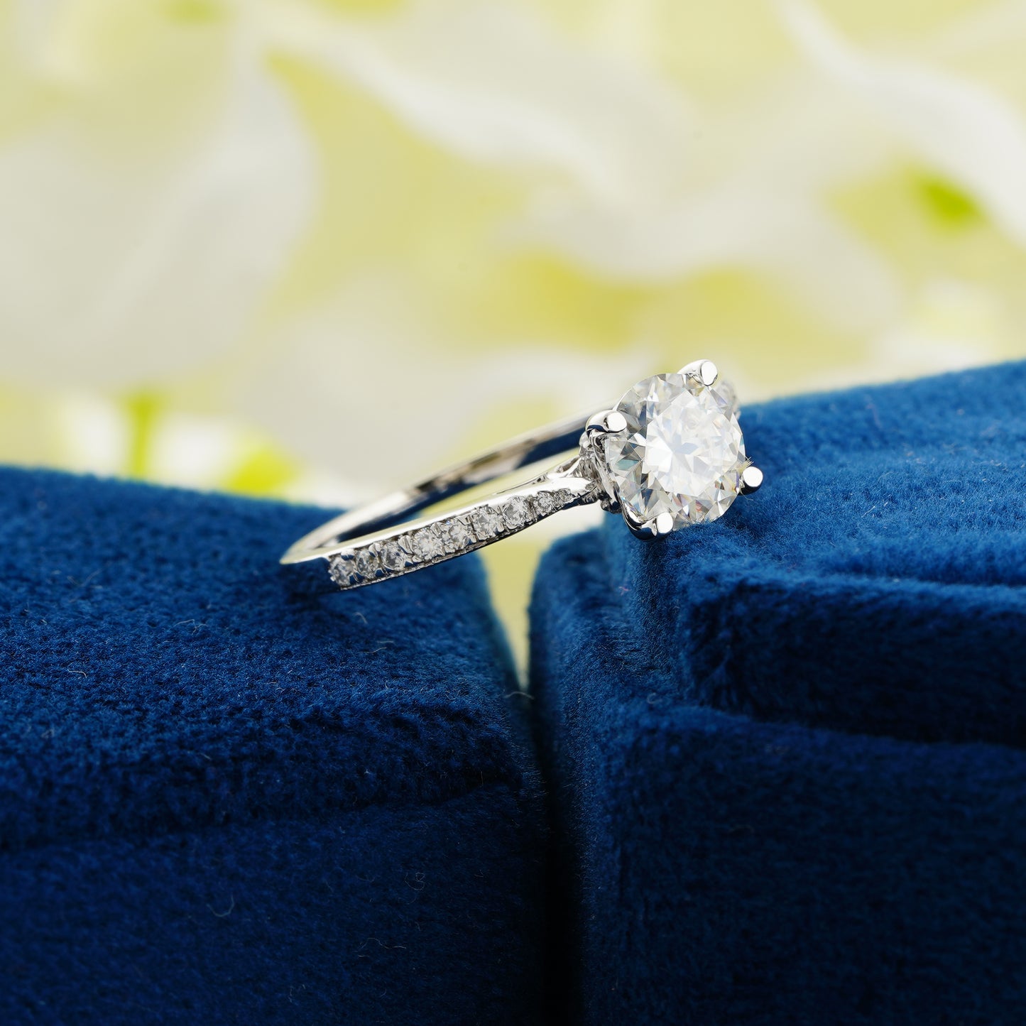 Celestial Bloom Oval Diamond Ring – Where Love Blossoms in Light
