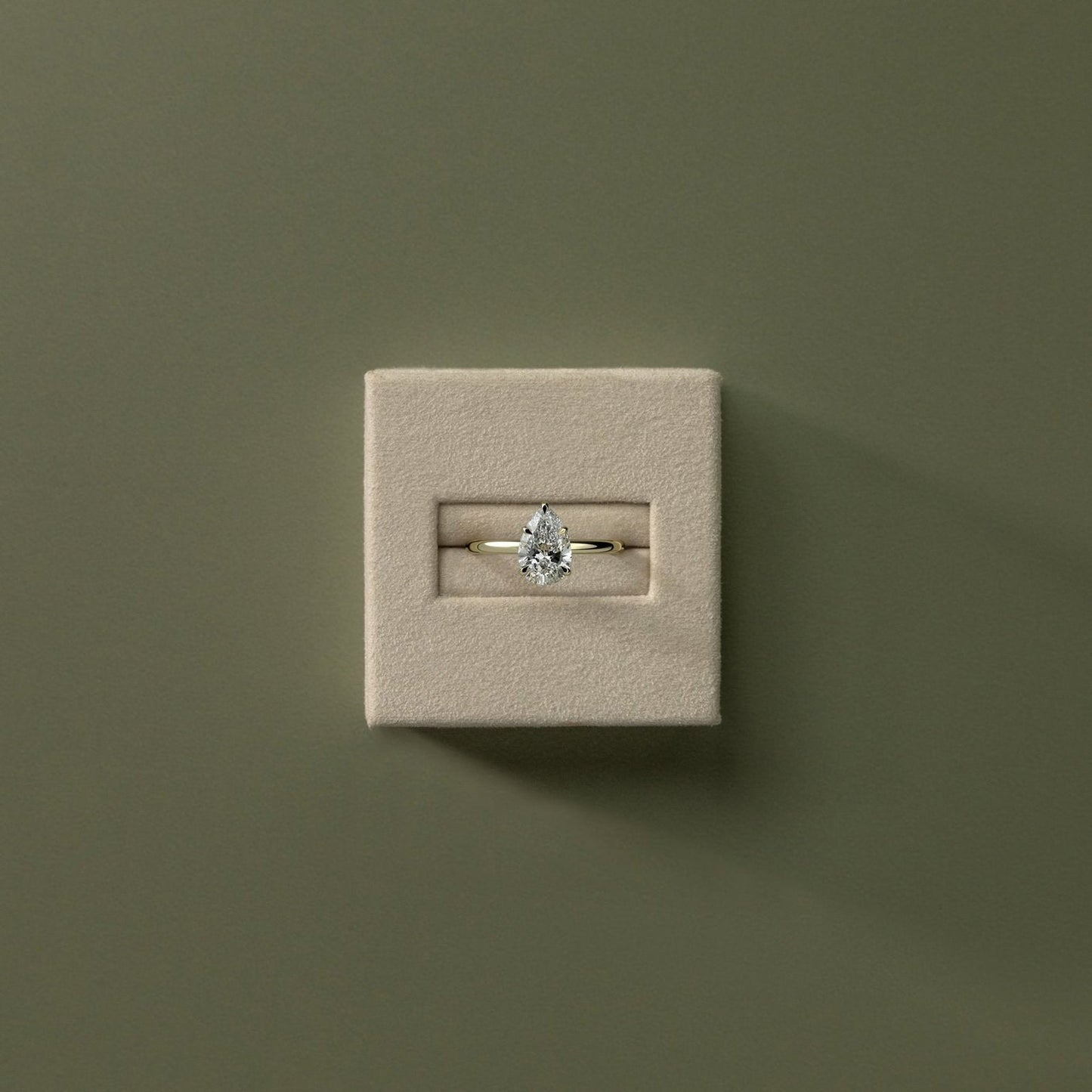 Pear Lab-Grown Diamond Classic Solitaire Engagement Ring