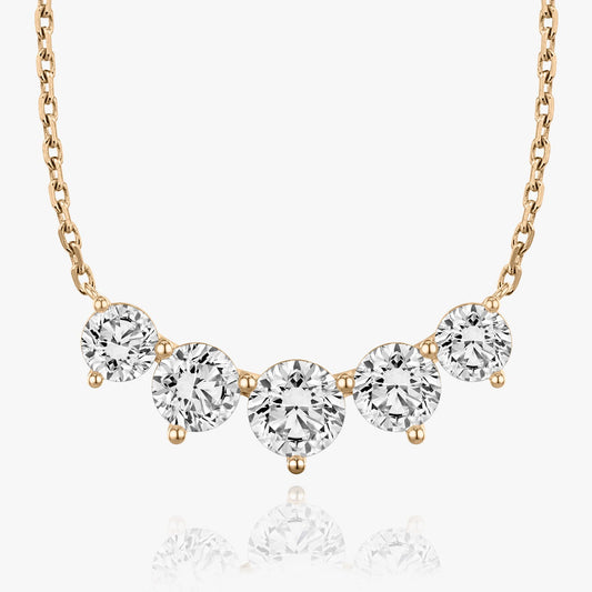 The Sophia Five-Stone Round Lab-Grown Diamond Arc Pendant