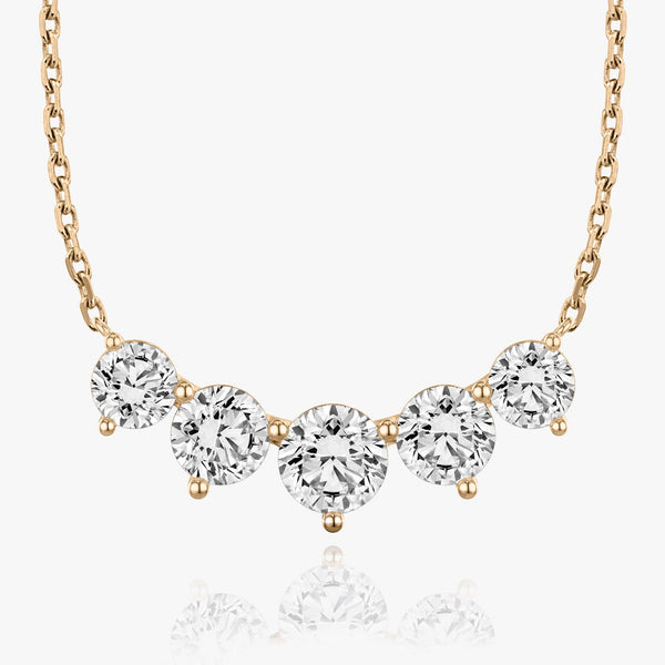 The Sophia Five-Stone Round Lab-Grown Diamond Arc Pendant