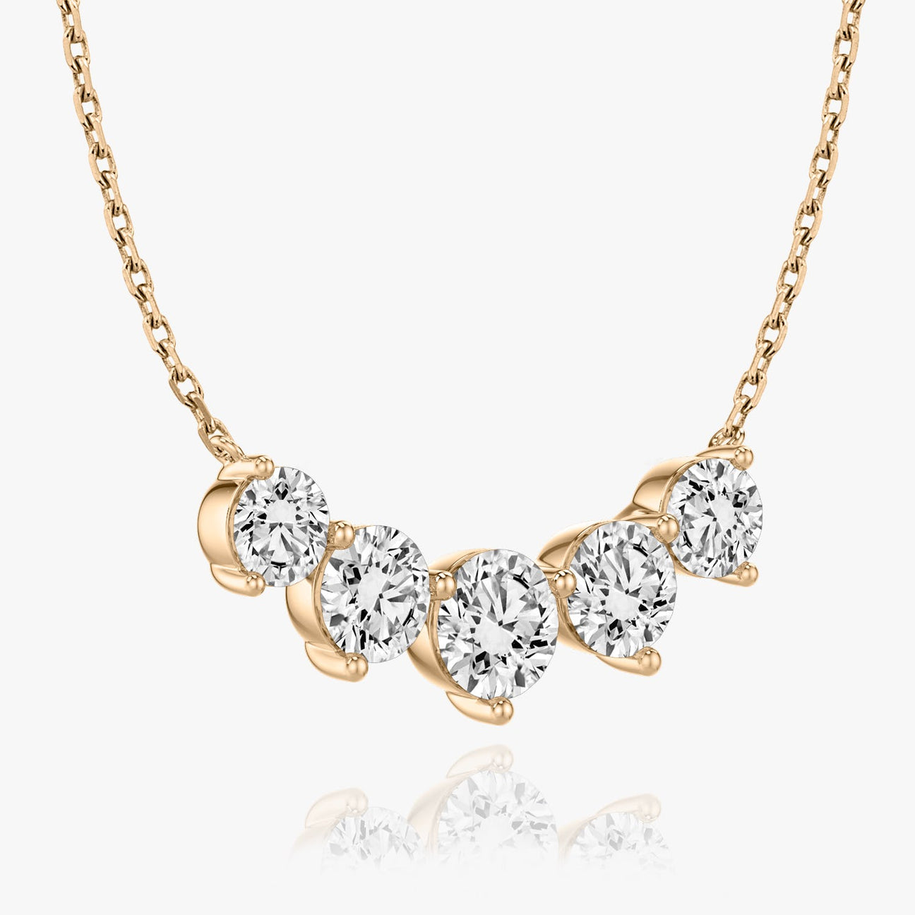 The Sophia Five-Stone Round Lab-Grown Diamond Arc Pendant