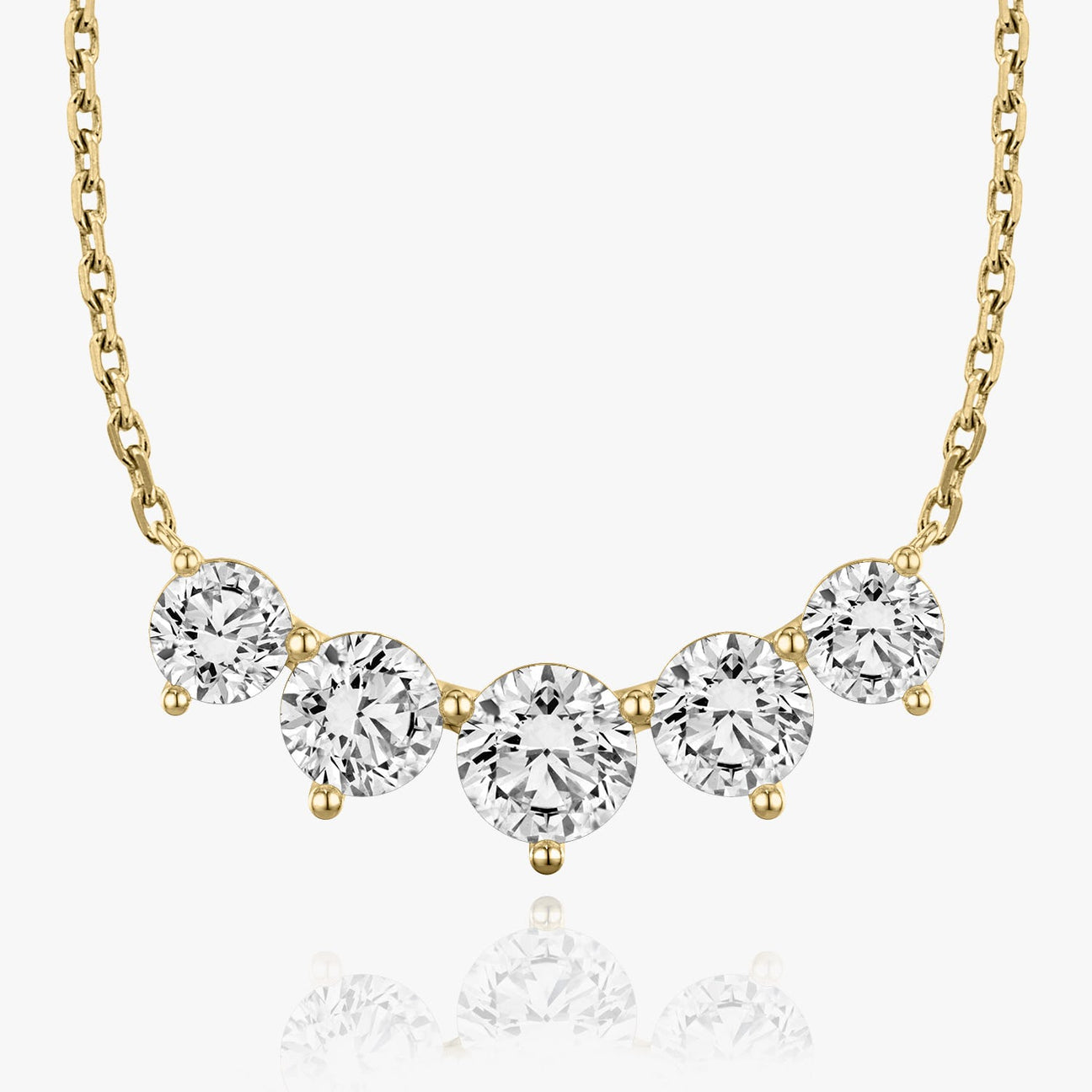 The Sophia Five-Stone Round Lab-Grown Diamond Arc Pendant
