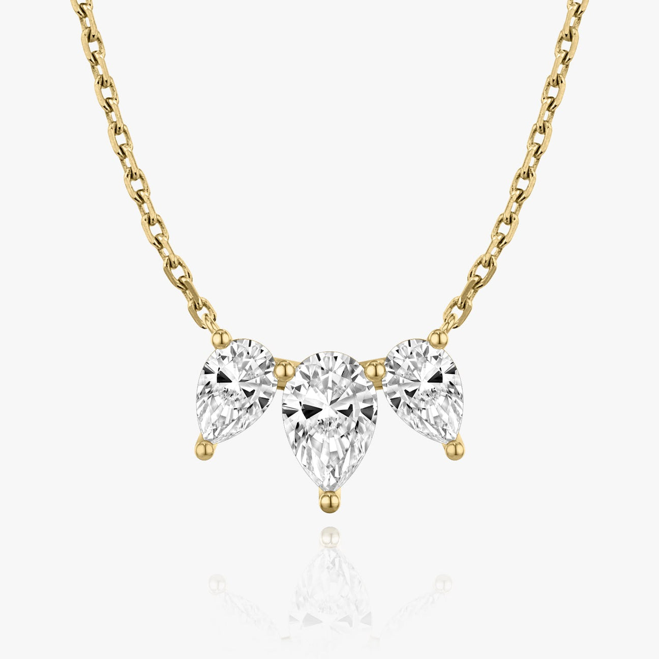 The Trinity Pear Cut Lab-Grown Diamond Arc Pendant