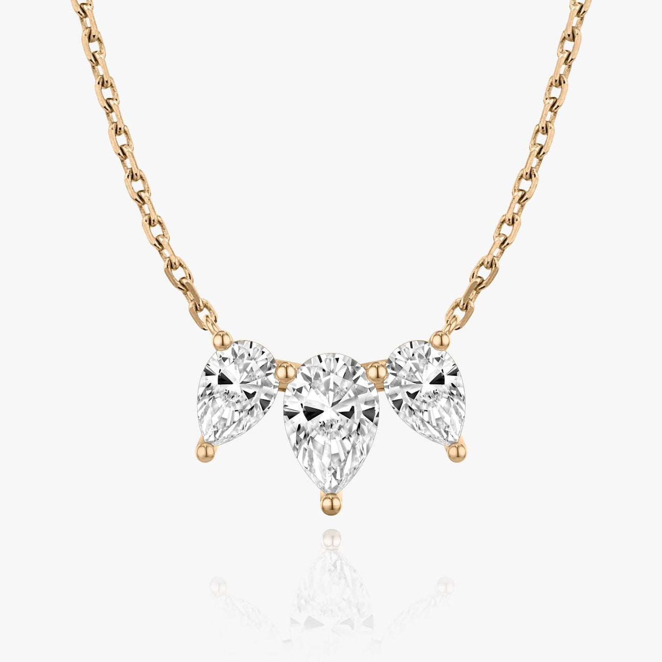 The Trinity Pear Cut Lab-Grown Diamond Arc Pendant