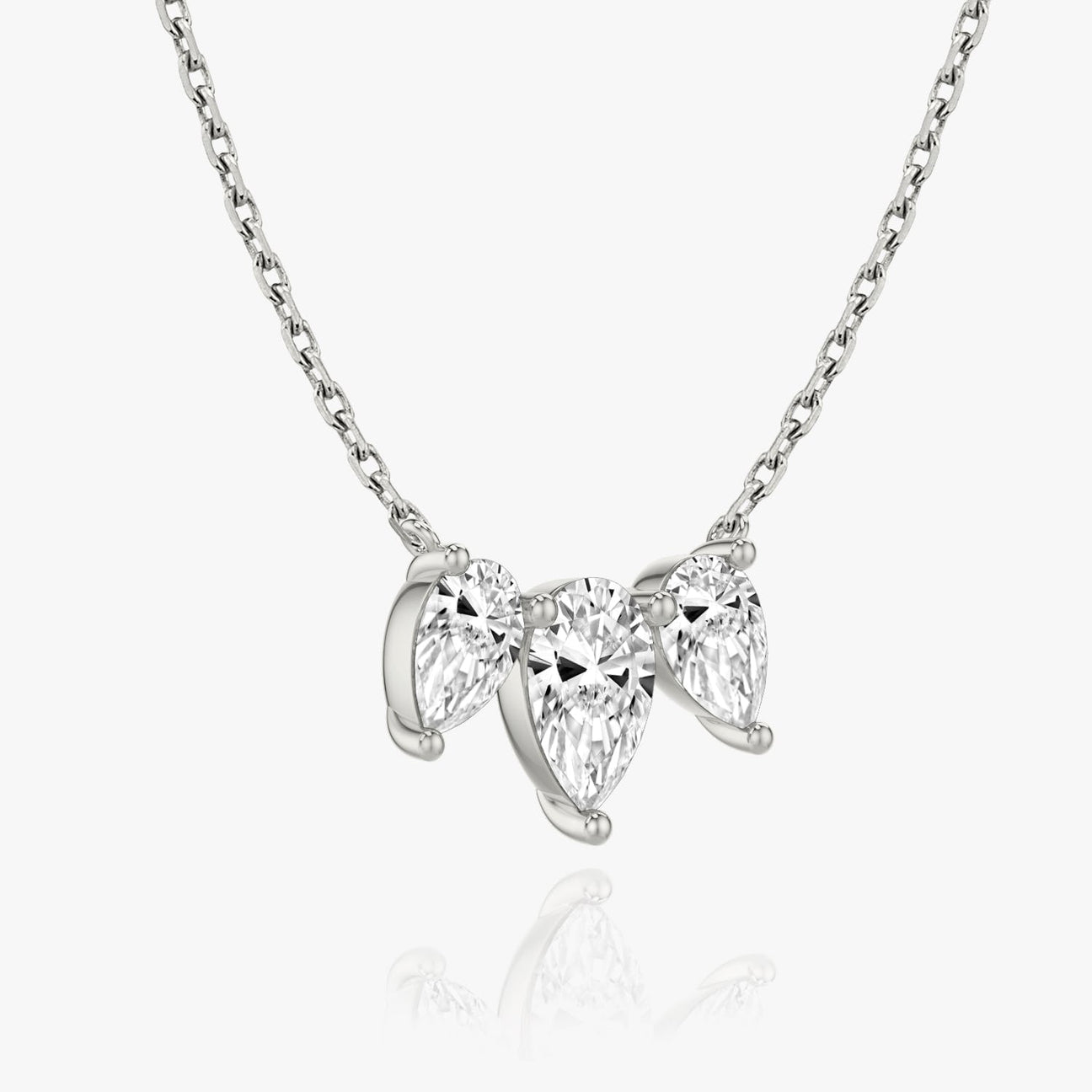 The Trinity Pear Cut Lab-Grown Diamond Arc Pendant