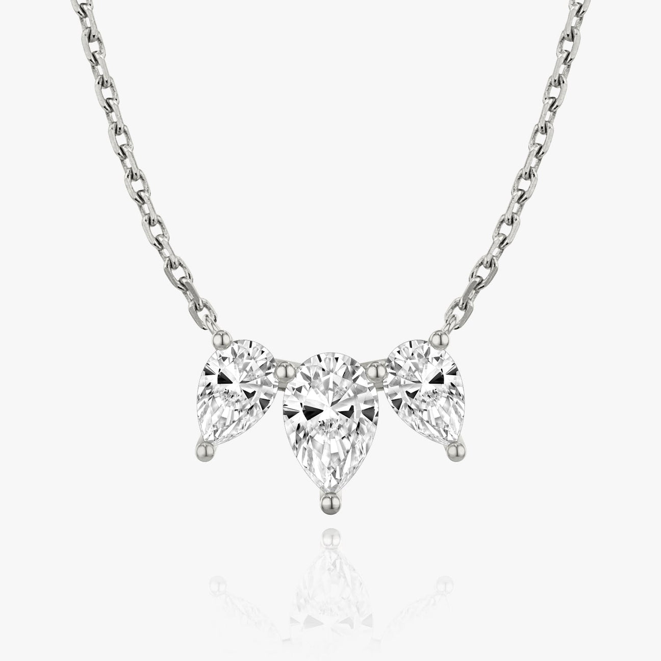 The Trinity Pear Cut Lab-Grown Diamond Arc Pendant
