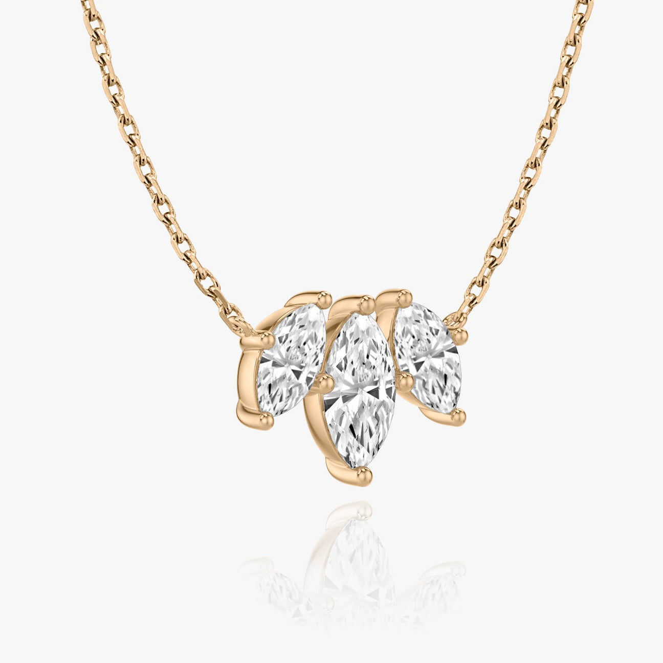 The Seraphina Three-Stone Marquise Lab-Grown Diamond Arc Pendant