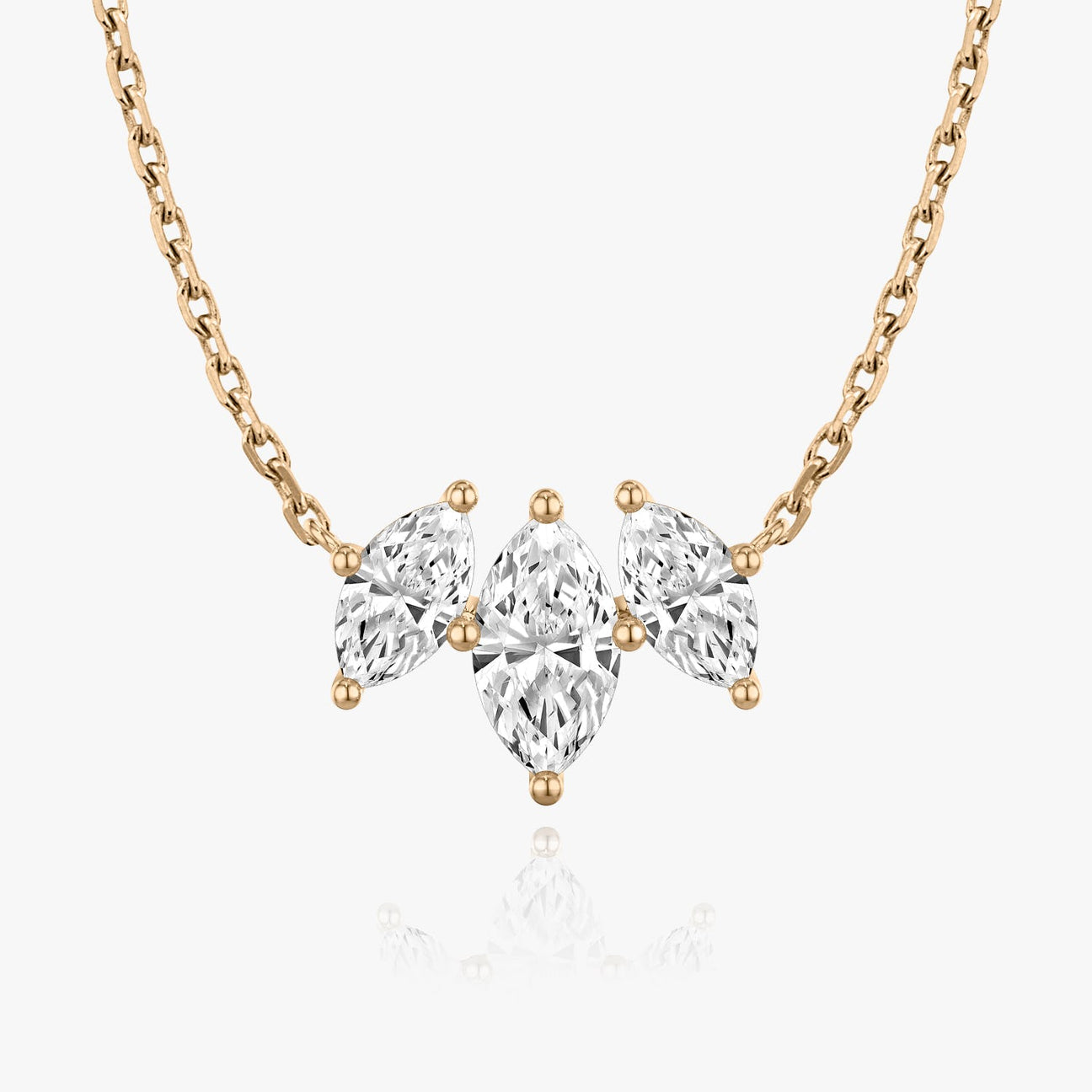 The Seraphina Three-Stone Marquise Lab-Grown Diamond Arc Pendant