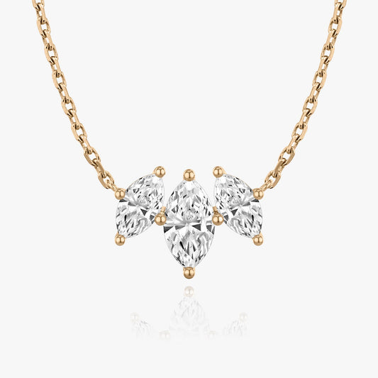 The Seraphina Three-Stone Marquise Lab-Grown Diamond Arc Pendant