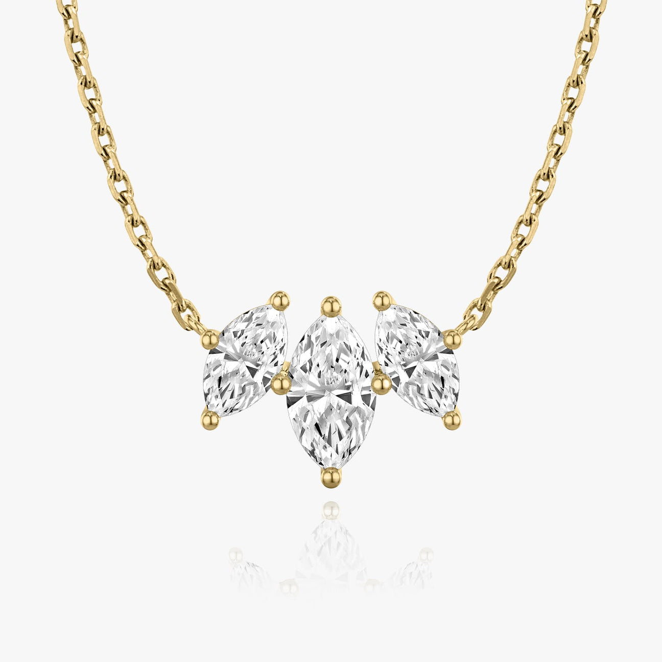 The Seraphina Three-Stone Marquise Lab-Grown Diamond Arc Pendant