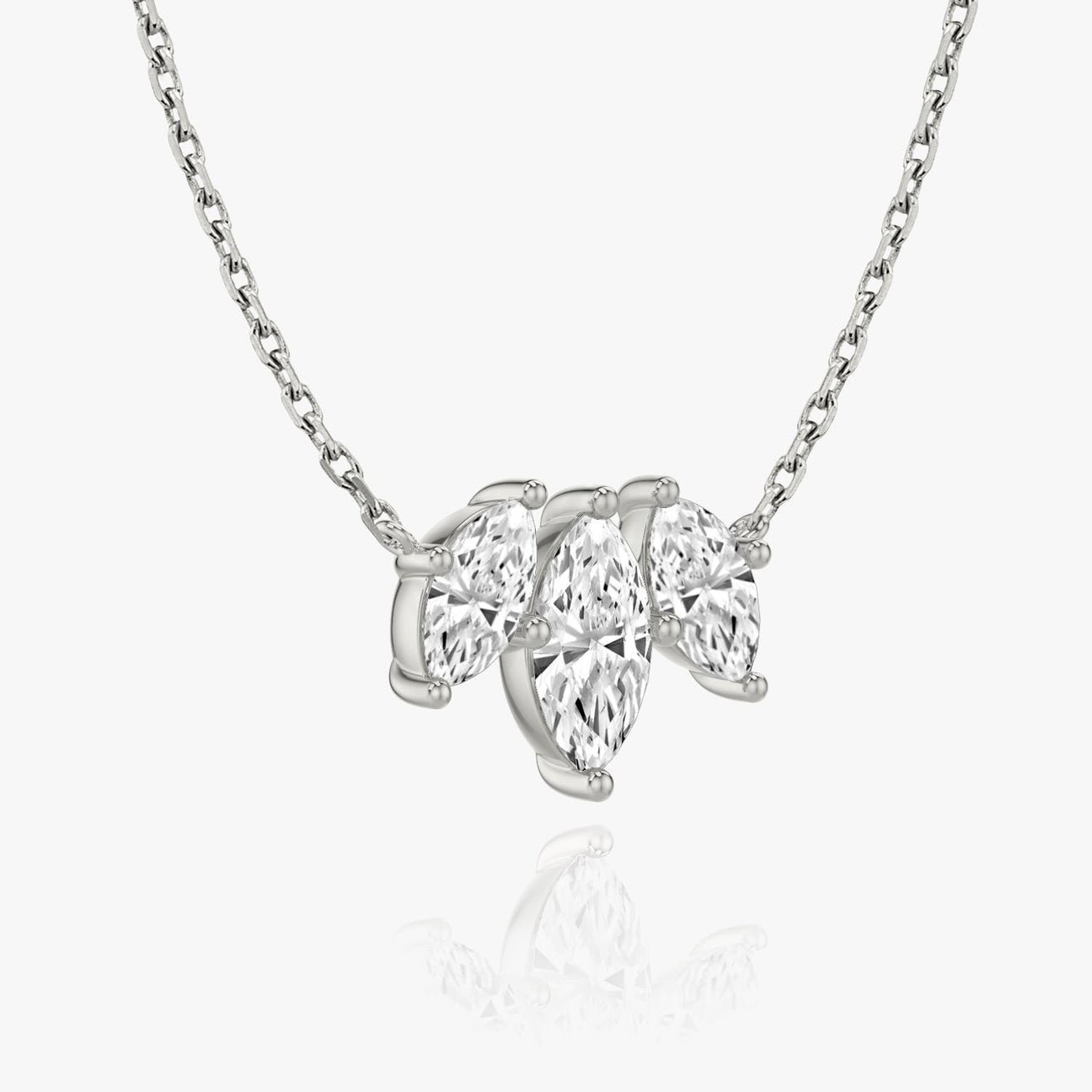 The Seraphina Three-Stone Marquise Lab-Grown Diamond Arc Pendant