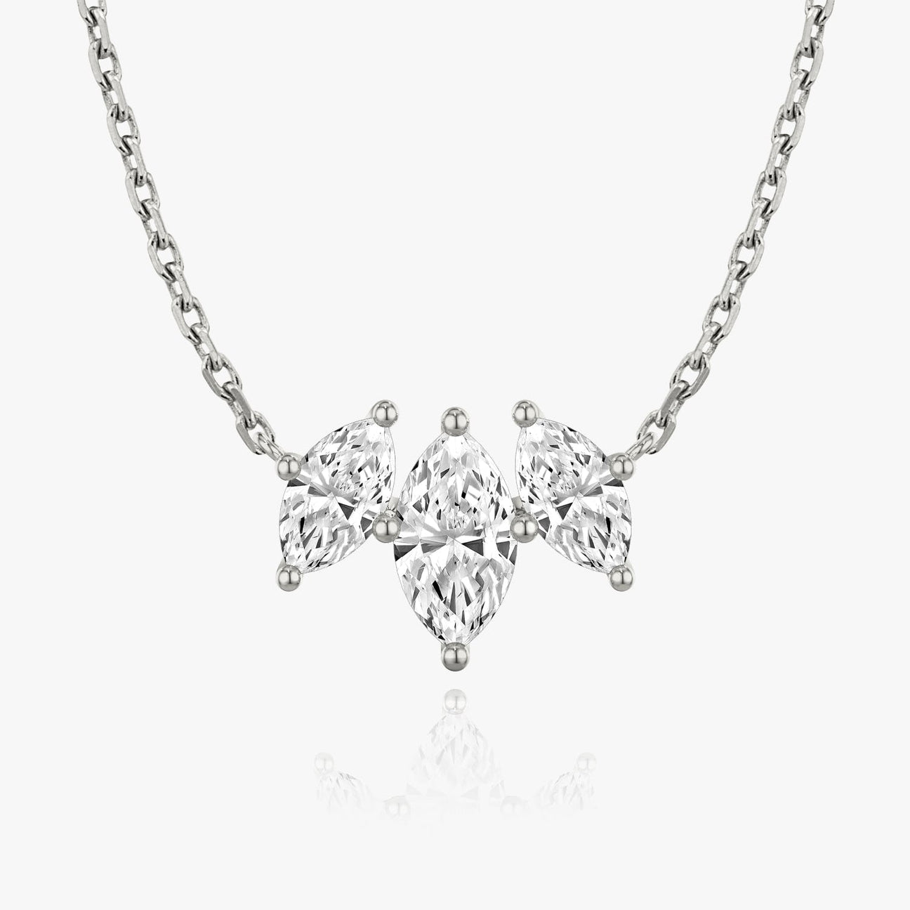 The Seraphina Three-Stone Marquise Lab-Grown Diamond Arc Pendant