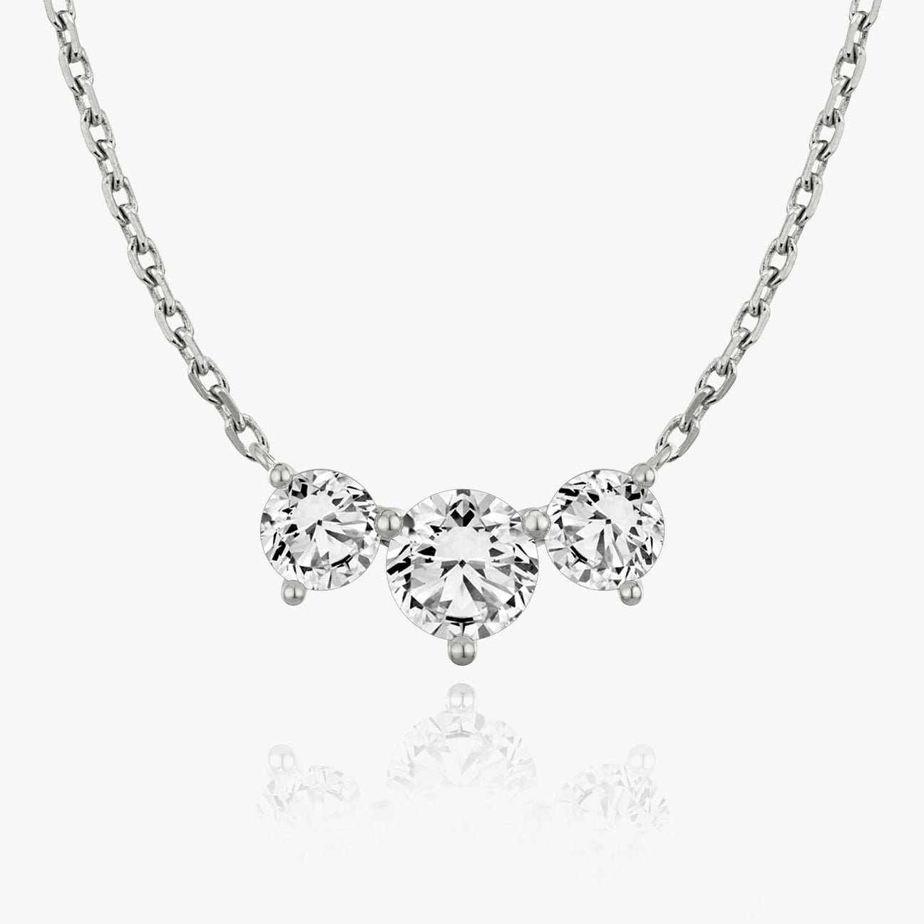 The Celeste Three-Stone Round Lab-Grown Diamond Arc Pendant