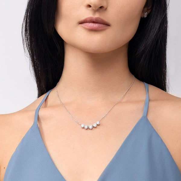The Sophia Five-Stone Round Lab-Grown Diamond Arc Pendant