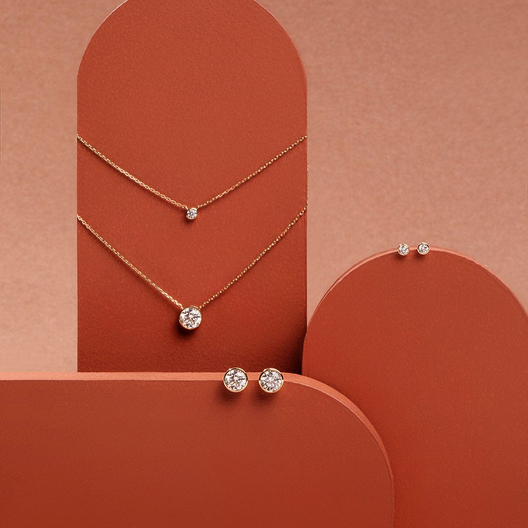 The Aria Round Cut Lab-Grown Diamond Bezel Pendant