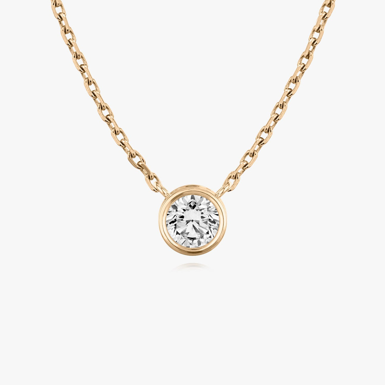 The Aria Round Cut Lab-Grown Diamond Bezel Pendant