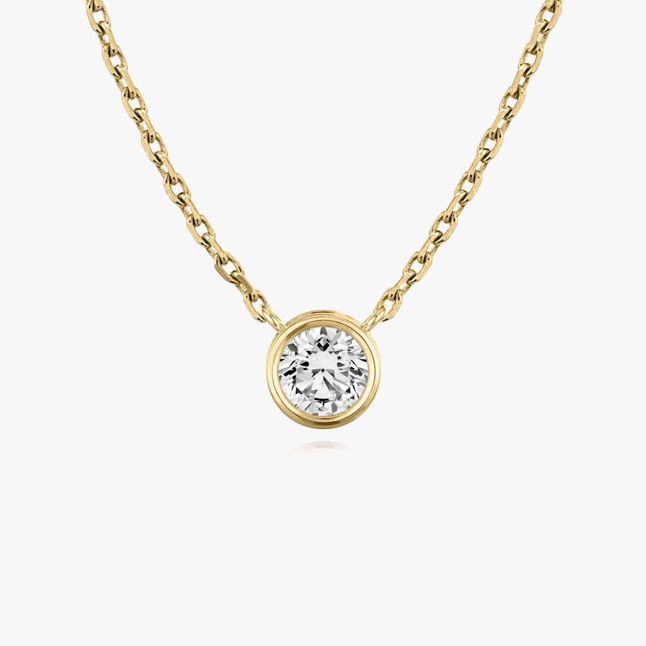 The Aria Round Cut Lab-Grown Diamond Bezel Pendant