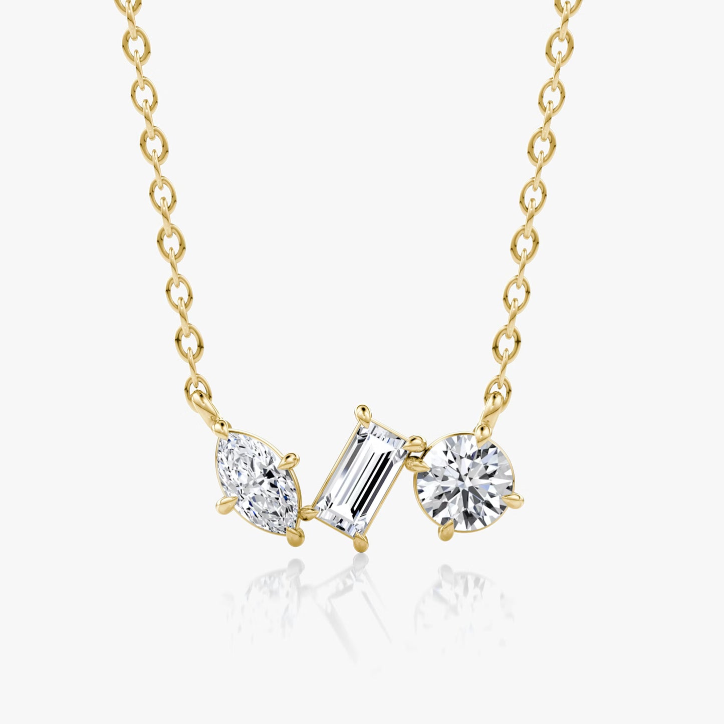 The Freya Multi-Shape Lab-Grown Diamond Cluster Pendant