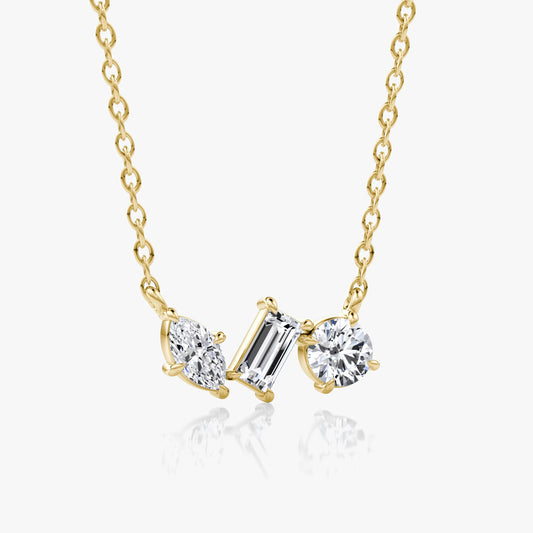 The Freya Multi-Shape Lab-Grown Diamond Cluster Pendant