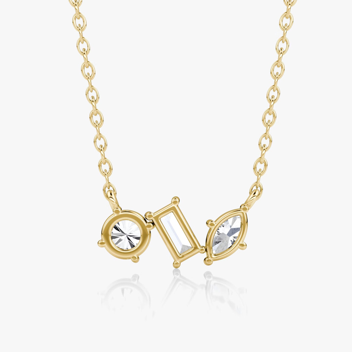 The Freya Multi-Shape Lab-Grown Diamond Cluster Pendant