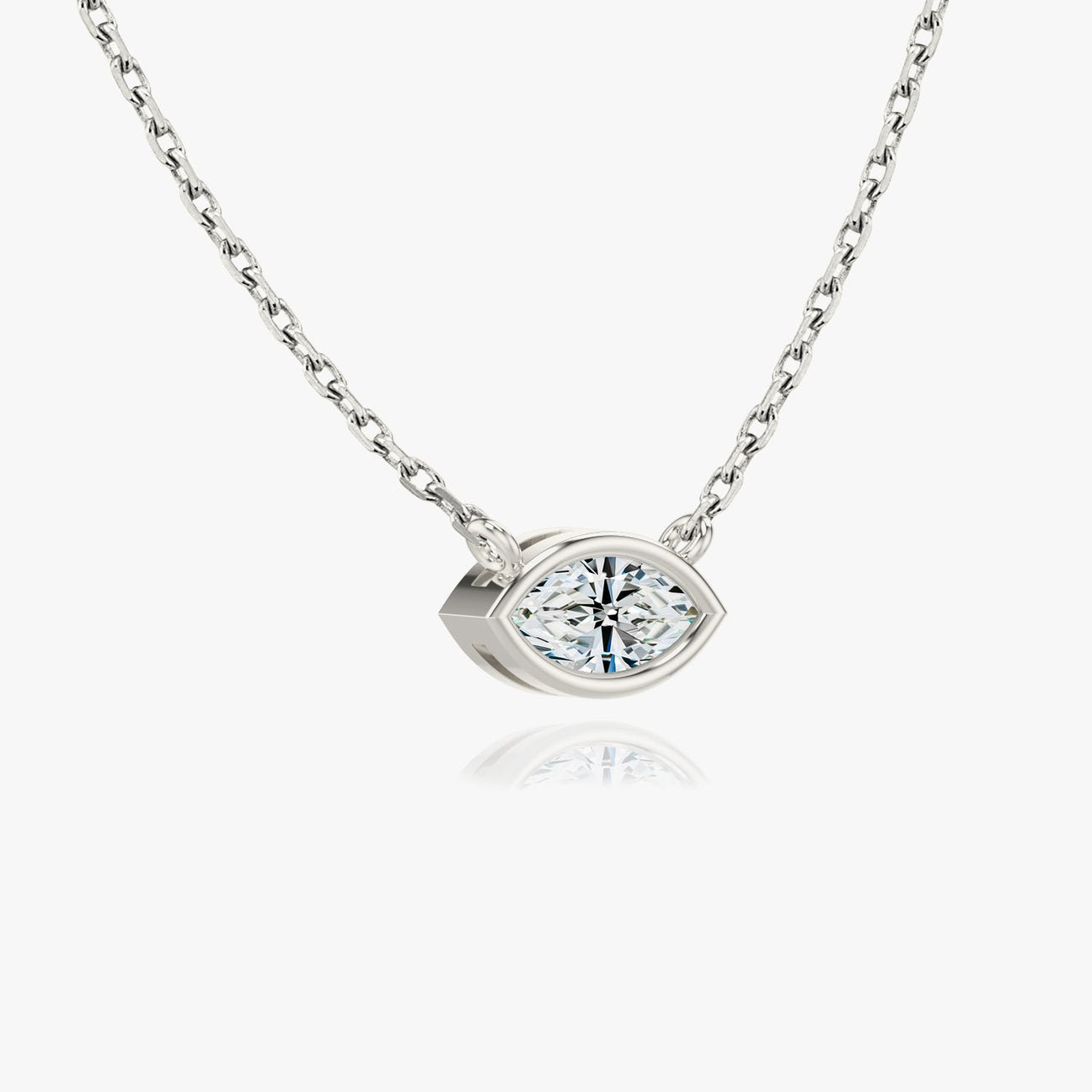 The Stella East-West Marquise Lab-Grown Diamond Bezel Pendant