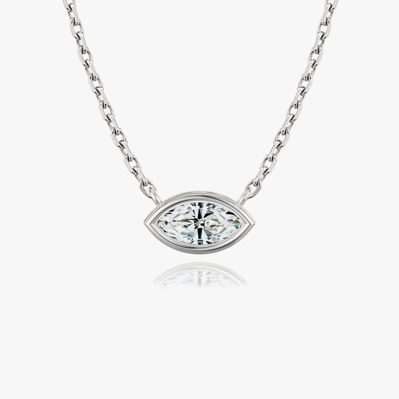 The Stella East-West Marquise Lab-Grown Diamond Bezel Pendant