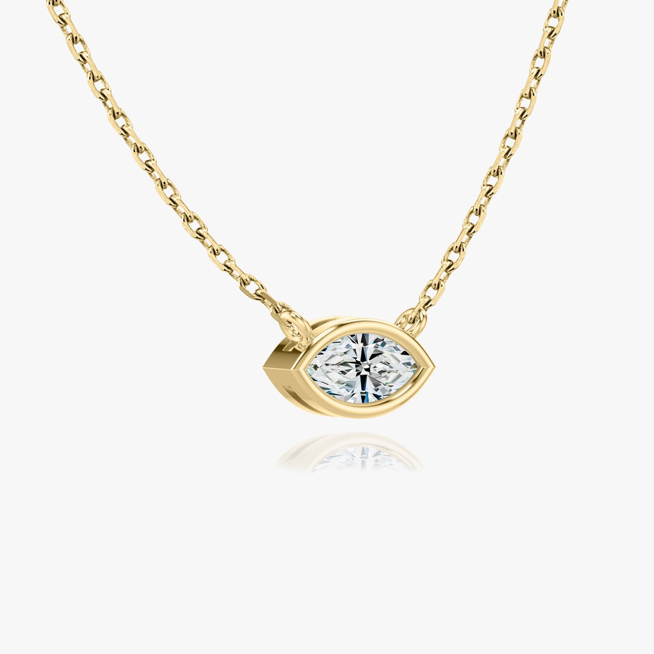 The Stella East-West Marquise Lab-Grown Diamond Bezel Pendant
