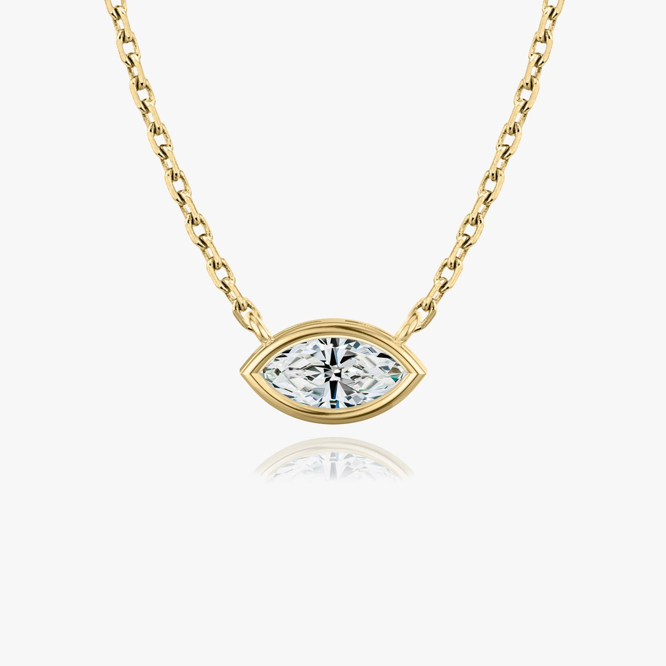 The Stella East-West Marquise Lab-Grown Diamond Bezel Pendant