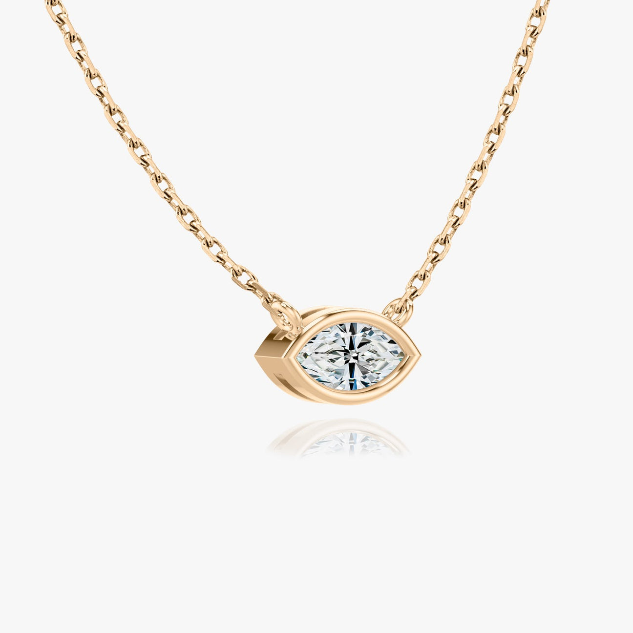 The Stella East-West Marquise Lab-Grown Diamond Bezel Pendant