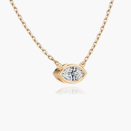 The Stella East-West Marquise Lab-Grown Diamond Bezel Pendant