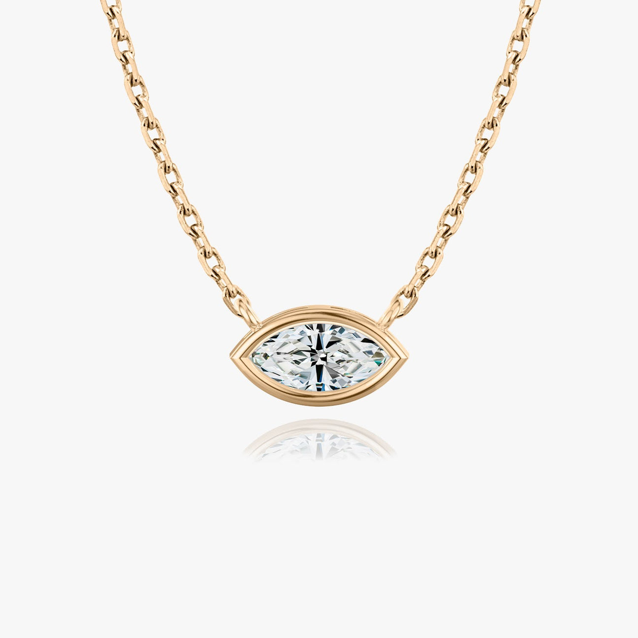 The Stella East-West Marquise Lab-Grown Diamond Bezel Pendant