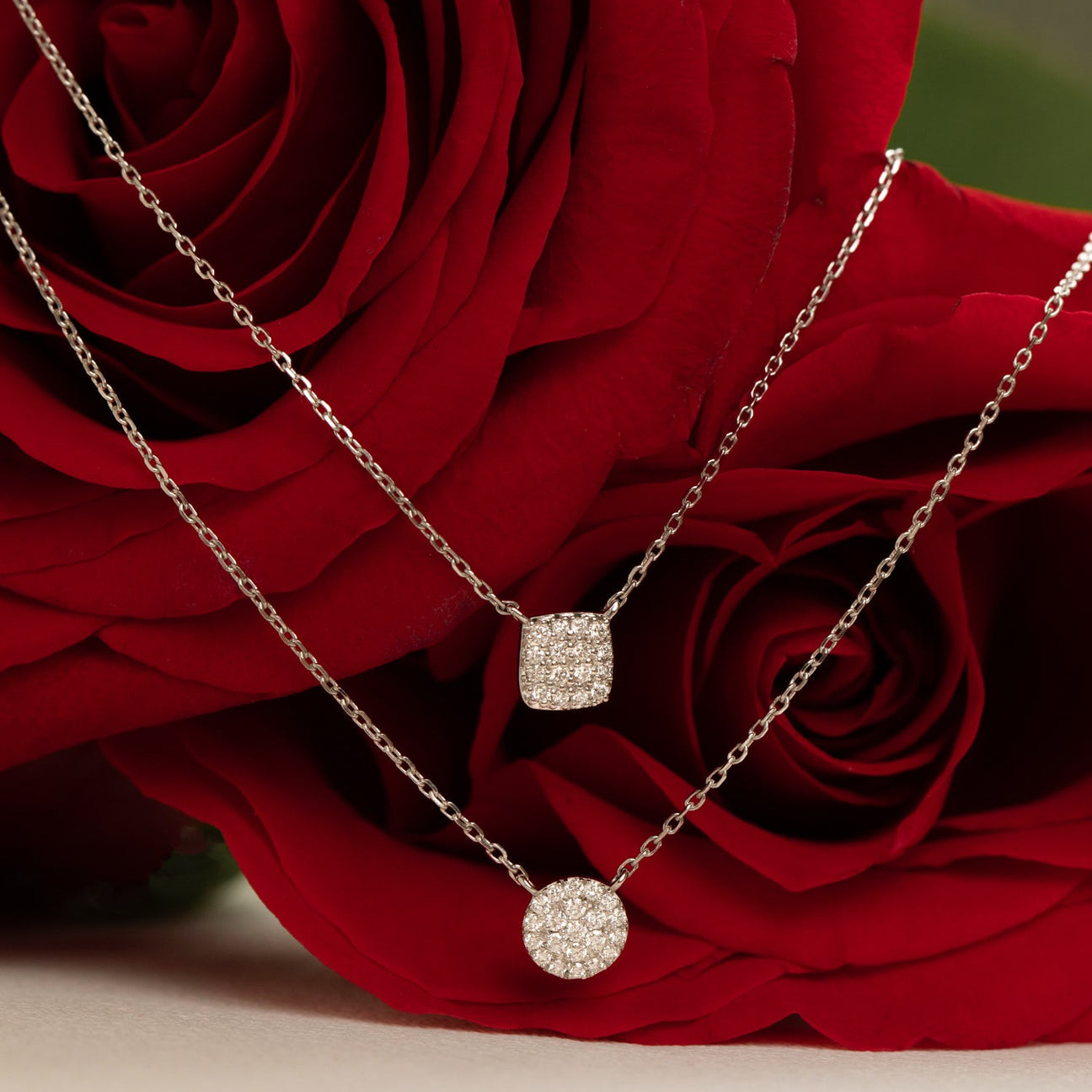 The Celine Square Pavé Lab-Grown Diamond Pendant