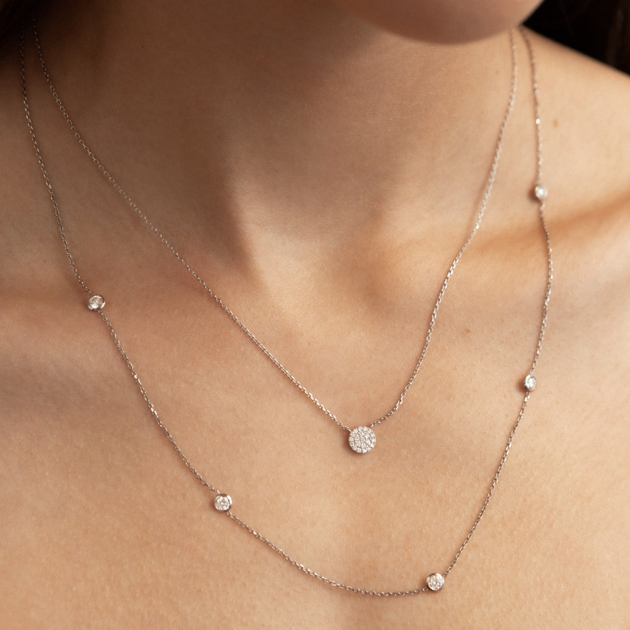 The Nova Round Pavé Lab-Grown Diamond Pendant