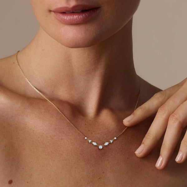 The Hera Mixed-Shape Lab-Grown Diamond Linked Arc Pendant